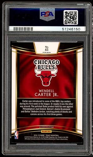 Miniatura 2 de Wendell Carter Jr. Rookie Card 2019-20 Panini Select Scope Prizm #65 PSA 9