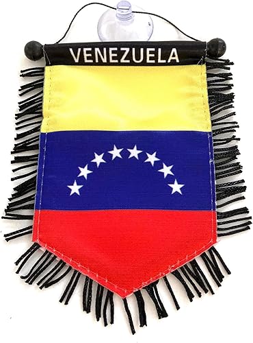 Miniatura 2 de PRK 14 Bandera venezolana de Venezuela para coche, calcomanías pequeñas colgantes para espejo retrovisor, accesorios de automóvil, soportes para
