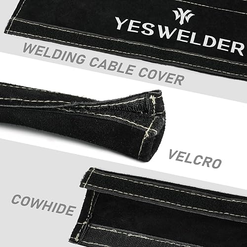 Miniatura 9 de YESWELDER TIG - Cubierta de cable de soldadura estilo chaqueta vaquera con cremallera de 24.9ft (25 pies de longitud)