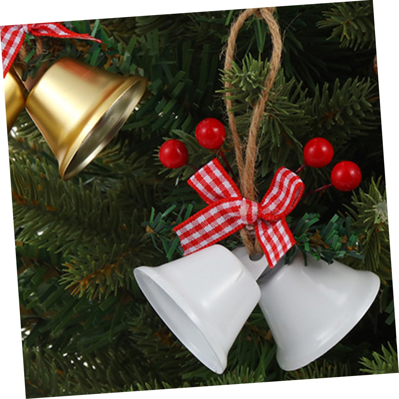 Gatuida 4 Set Decorazioni Natalizie Bellissimi Pendenti Natalizi Addobbi Per L'Albero Di Natale Jingle Bells Decorazione Per Albero Di Natale Campana Per Feste Ornamento Per 4 pezzi * 4