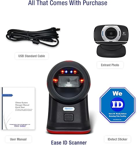 Vista 19 de IDetect Escáner de identificación - Escáner de verificación de edad para bares y discotecas - Lector de licencias de conducir y tarjetas