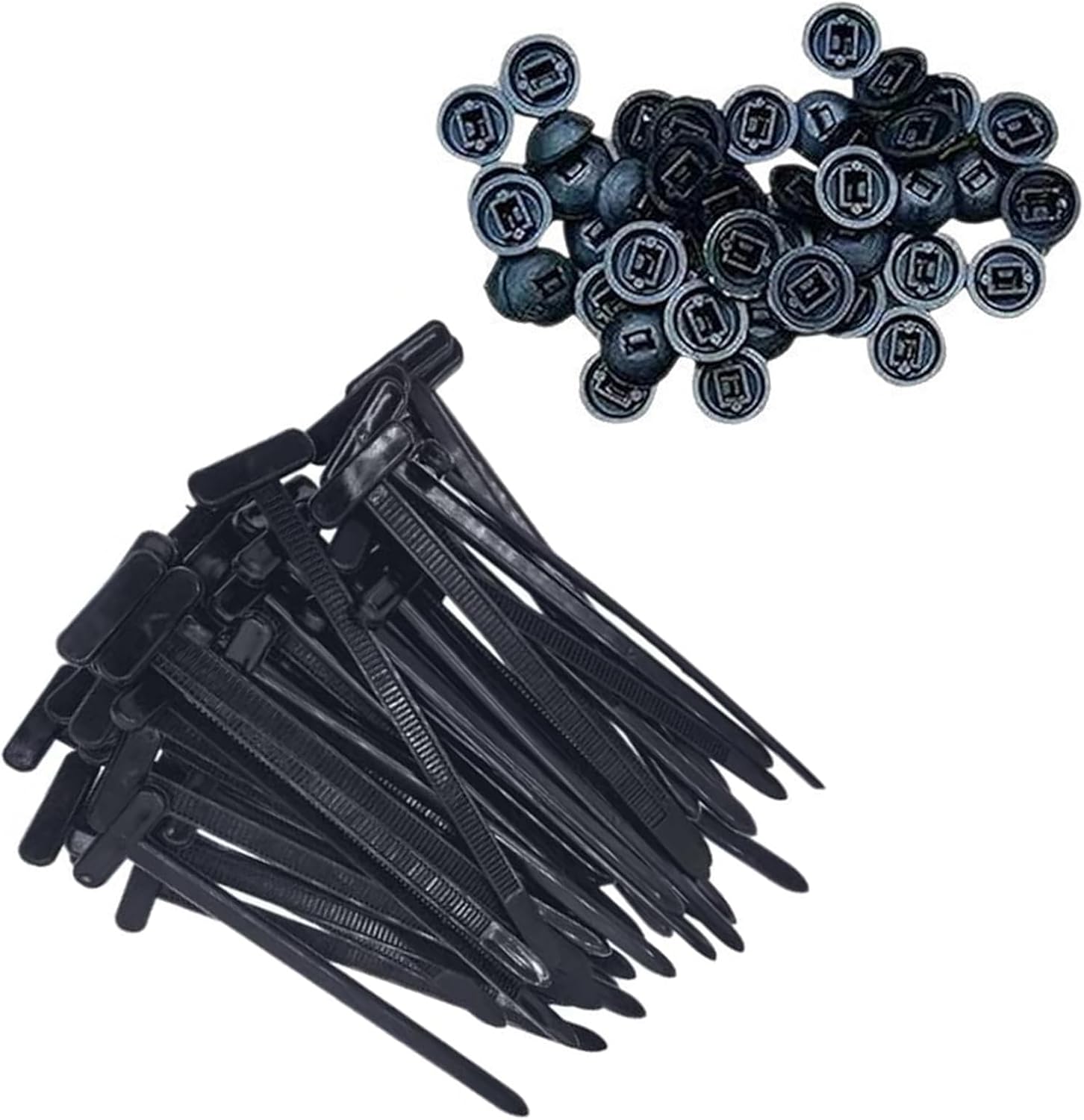 150 PCS Nylon Universal Cable Tie Buckle, Car Daily Repair Zip Ties, 3.54" Self-Locking Bumper Fixed Tie Wraps, Universal Plastic Rivets Fasteners for Most Cars (Black)