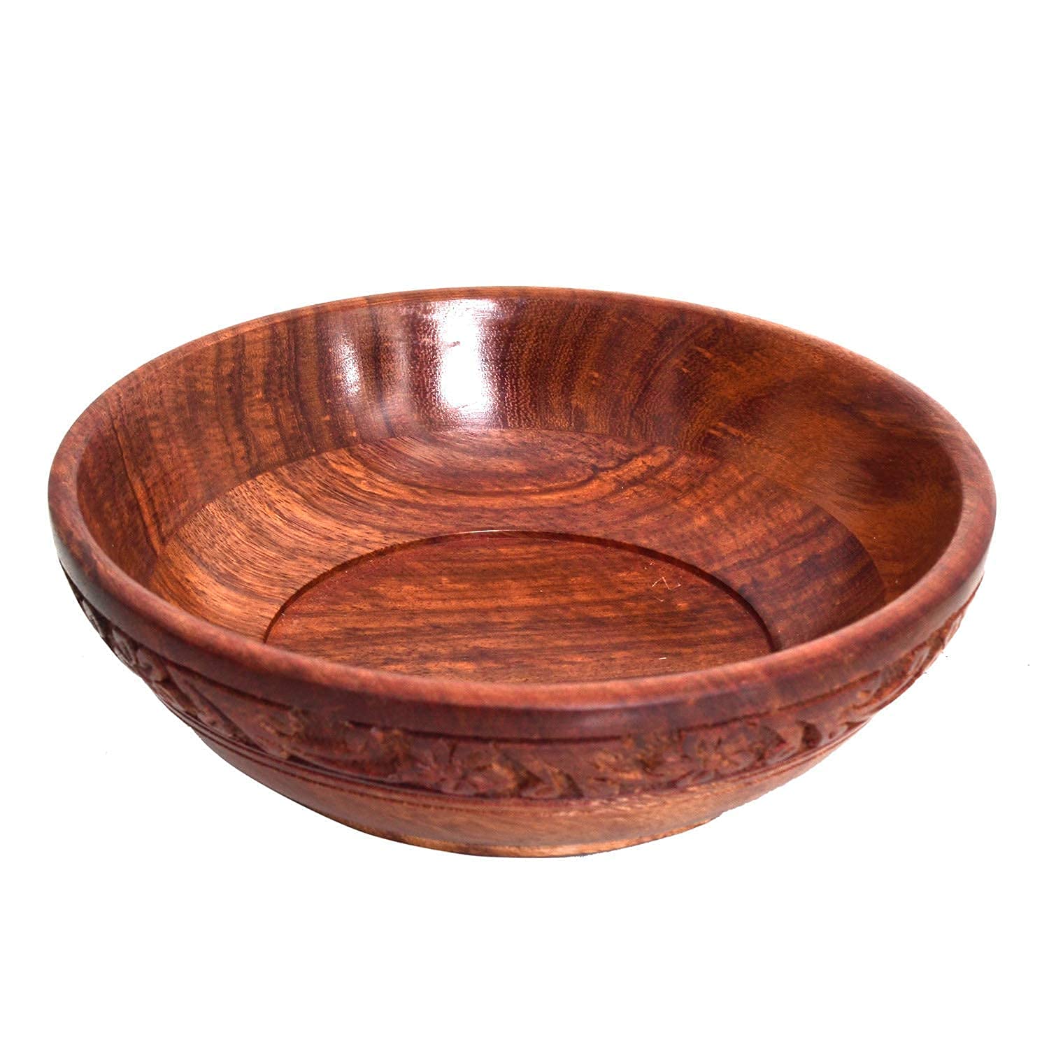 Modern Artisan Wooden Design Bowl | Serving Bowl | Multipurpose Bowl | Dry Fruit Bowl | Cereal Bowl | Dessert Bowl | Kitchen Bowl | Salad Bowl | Dining Bowl | Soup Bowl | Serving Pack of 1(5 inch)