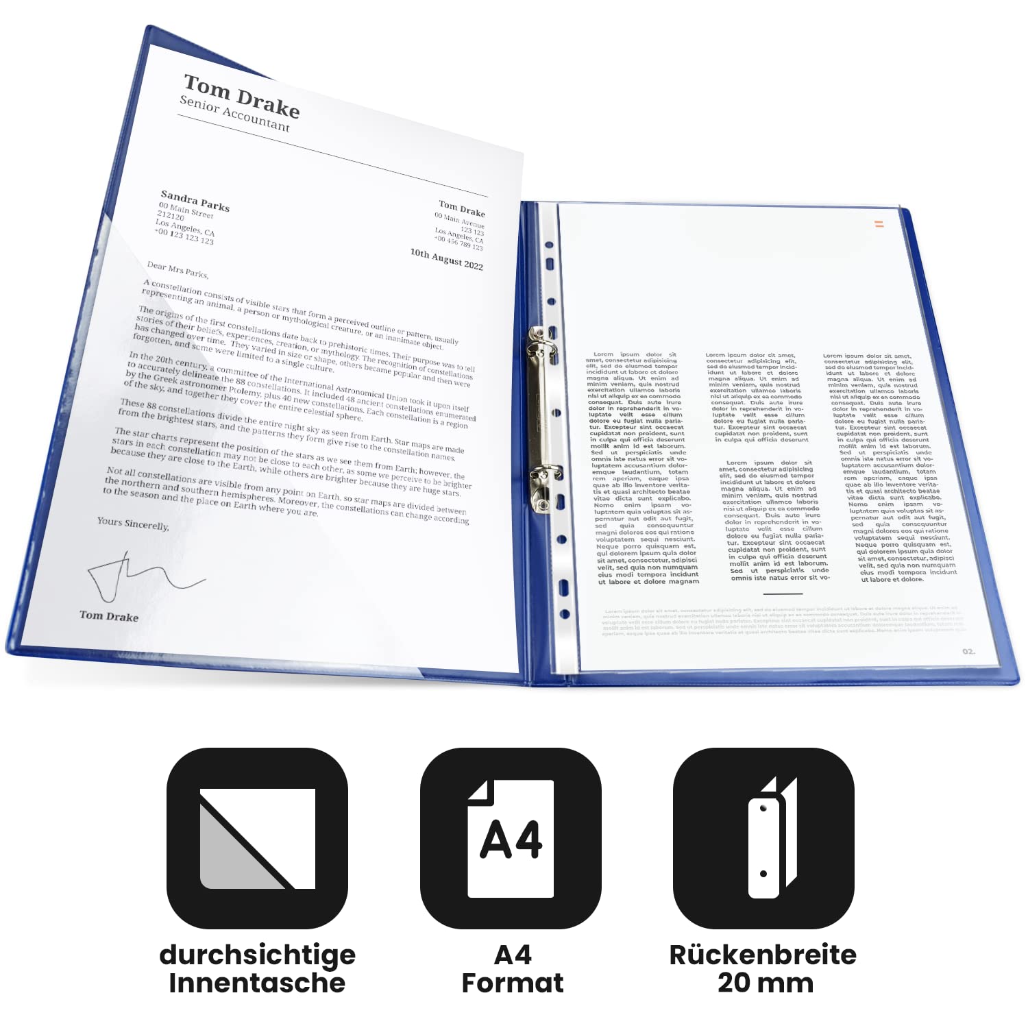 Netuno Design 1 X Ringmap, DIN A4, 70 Mm Breed, Met 2 Ringen Ruimtedesign Voor School Kantoor Thuis Documenten Schoolschriften Tekeningen Schoolmap Map Karton Kunststof Kantoormap 3189718086