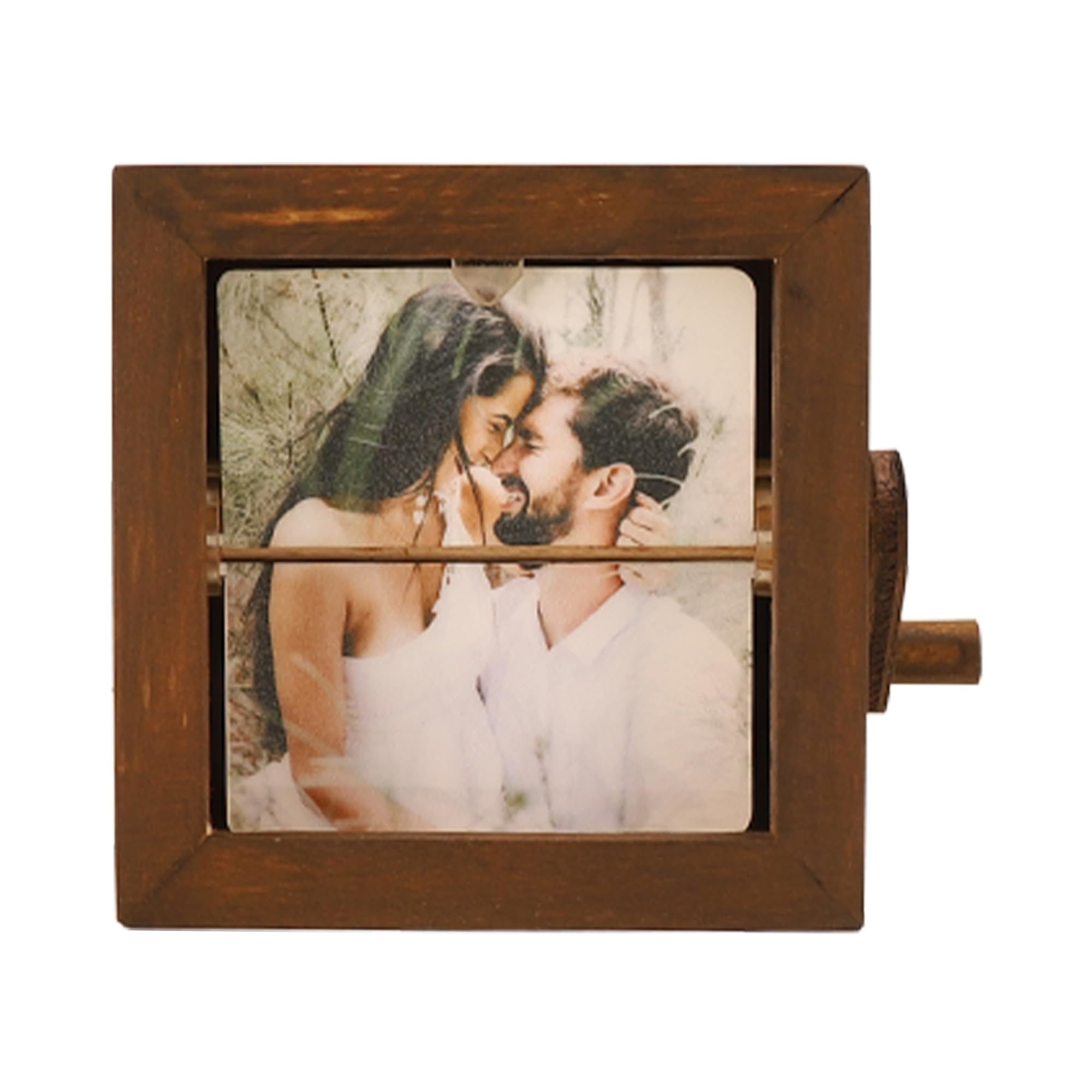 Álbum de fotos manual personalizado Marco Libro Flip, Marco de Fotos Flipbook Personalizado con Luz, Máquina de animación de cuadros de San Valentín Decoración de mesa Adornos hombres Mujeres Parejas