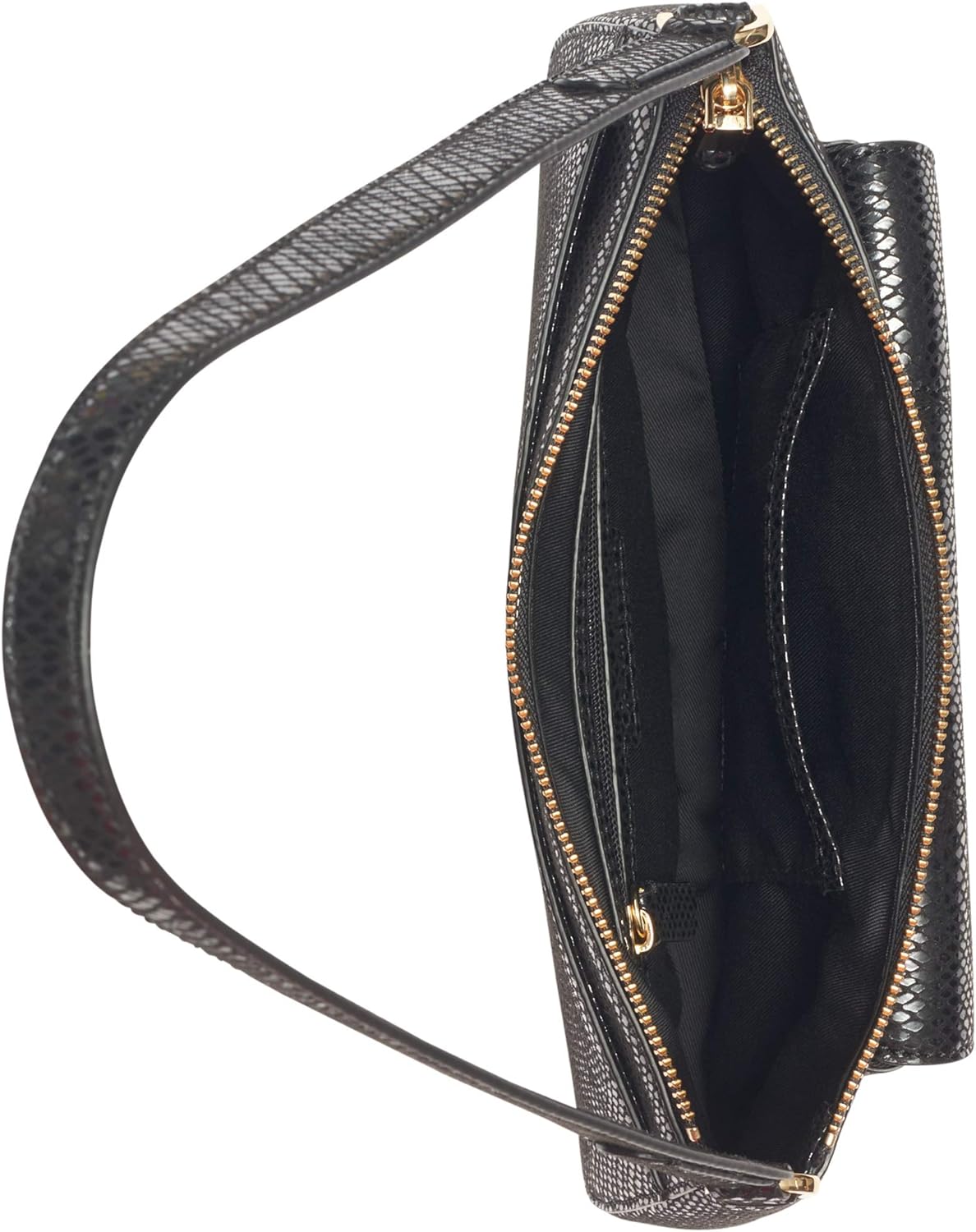 Calvin Klein Statement Series Lock Daytonna Leather Demi Shoulder Bag