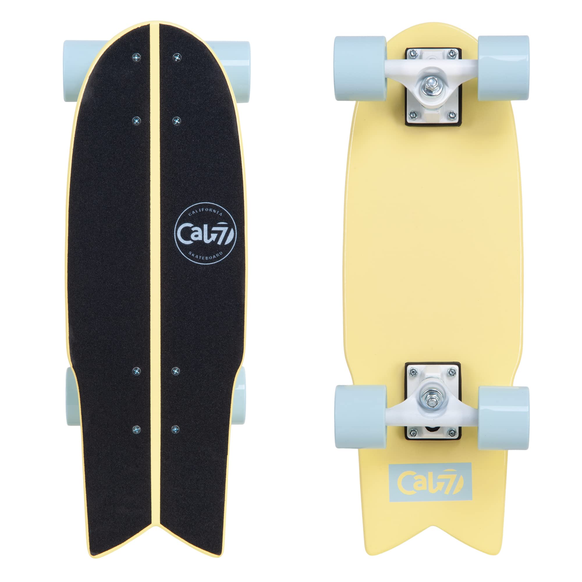 Cal 7 Fishtail Deck 22-inch Mini Cruiser Skateboard