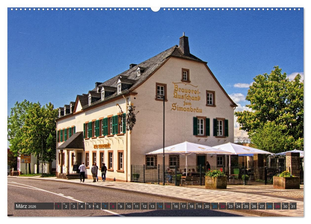 Stadtansichten Bitburg, die Bierstadt in der Südeifel (Wandkalender 2026 DIN A2 quer), CALVENDO Monatskalender: Die Bier- und Kreisstadt in der Südeifel