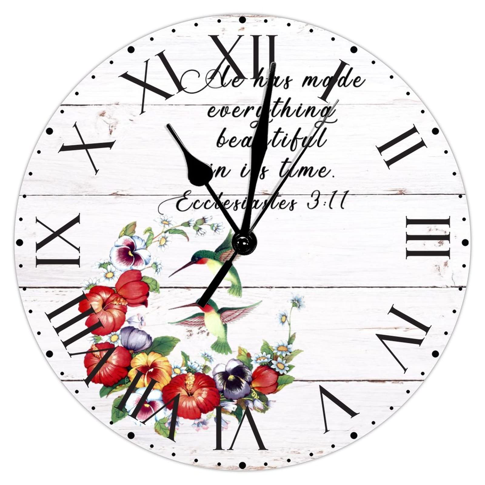 Horloge murale motif colibri pour créer une ambiance sereine et déco dans votre salon