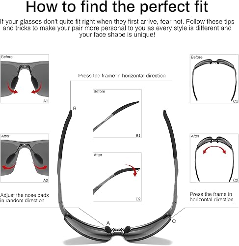 Miniatura 6 de Duco - Gafas de sol deportivas polarizadas para hombre con protección UV 8177s