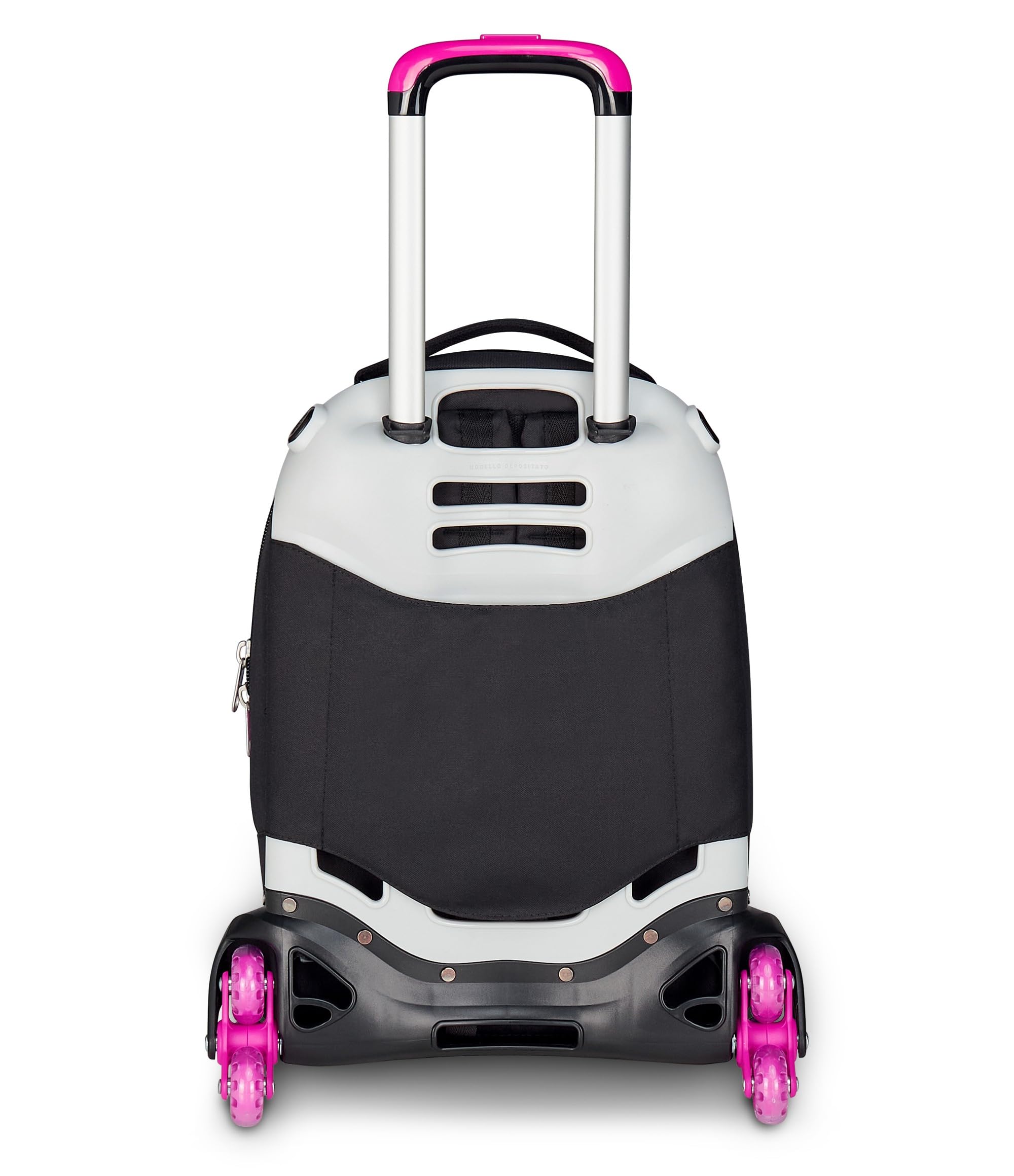 Seven Trolley Scuola Jack 3 Ruote Detach, Azzurro Fucsia, Zaino Con Carrello Sganciabile da 37 L Tasca Borraccia, Zainetto Staccabile, Multiuso e Spazioso, Scuola Elementare e Media, Zaino Bambina