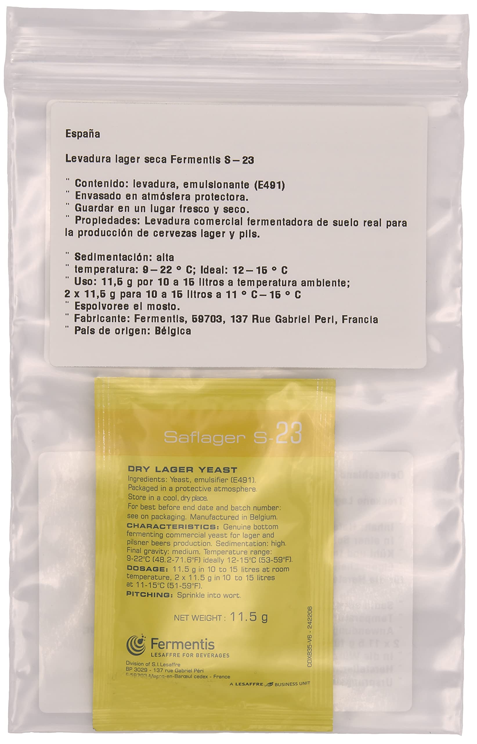 Fermentis lievito di birra US-05 W 34/70 S-33 S-23 alta fermentazione bassa fermentazione (S-23)