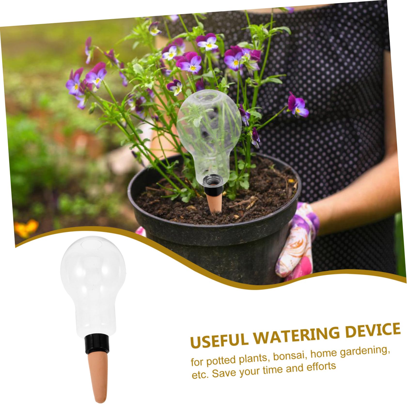UPKOCH 3 Set Dispositivo di Irrigazione Automatico Piante Acquatiche da Globo Annaffiatoio per Piante Gocciolatore Irrigazione Piante Palla per Piante Autoirrigante Pcv 2 Pezzi*3