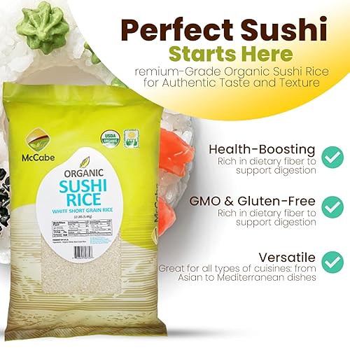 Miniatura 36 de McCabe Organic 7030 (arroz integral y arroz dulce integral), 12 libras, certificado orgánico USDA, CCOF