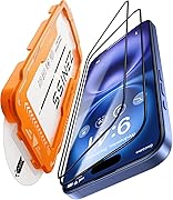 Zeniss iPhone 16 ガラスフィルムに適合する 【米軍規格航空材料&革新的なガイド枠】2枚セット iphone16保護フィルム 耐衝撃·硬度10H 全面保護 気泡レス 自動吸着 貼りやすい アイフォン16 用 フィルム 超鮮明な画質 高光沢 ブルーライトカット 目に優しい 携帯フィルム 指紋防止 飛散防止 スクラッチ防止 いphone16 スマホフィルム 強化ガラス 極細黒縁あり 6.1インチ