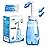 CYOUH Neti Pot Sinus Rinse Bottle 260 ML with 60 Nasal Wash Salt Packets and Sticker Thermometer Nose Wash Cleaner Pressure Rinse Nasal Irrigation for Adult & Kid BPA Free (Blue)