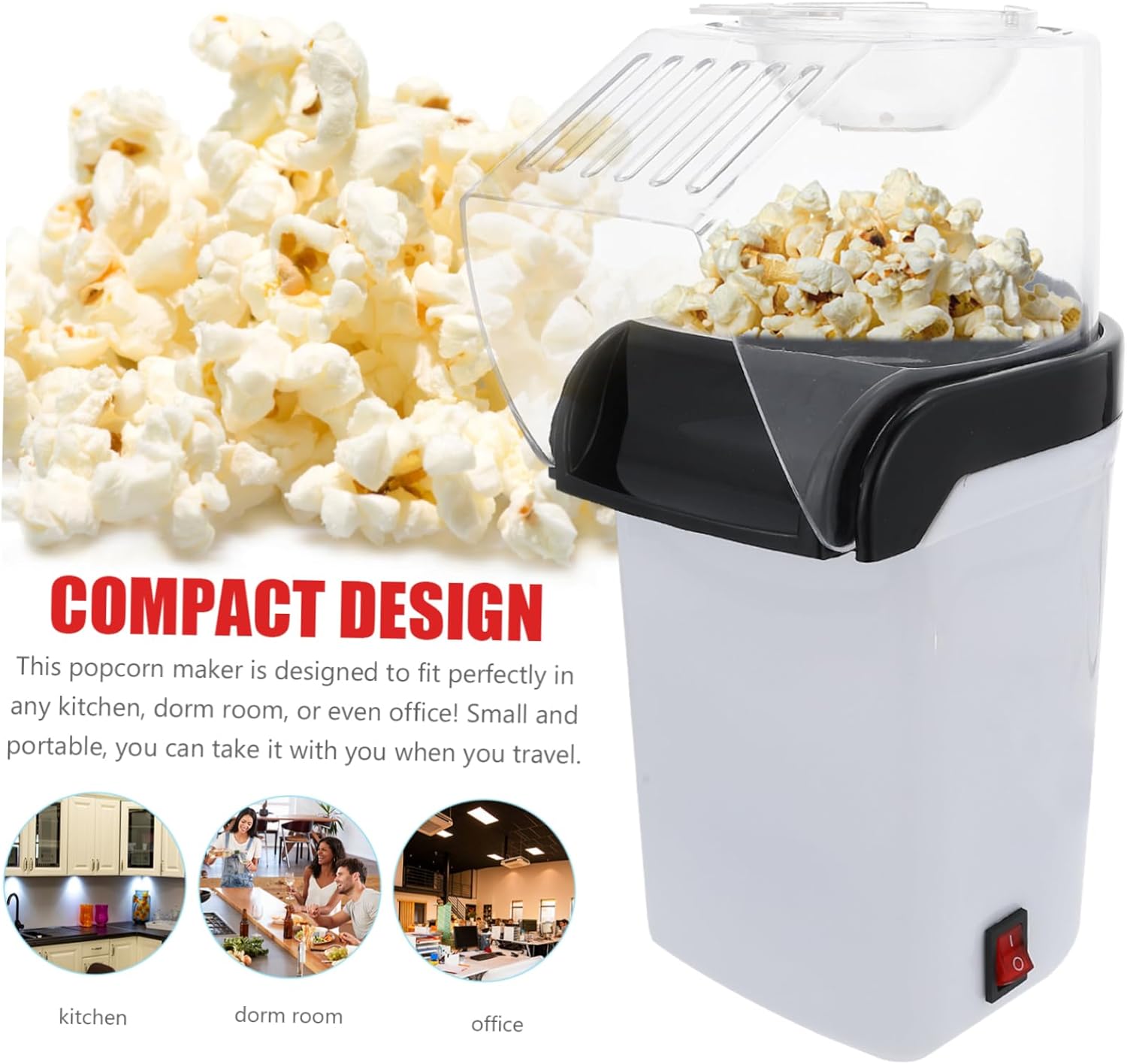 Electric Popcorn Makers Small Popcorn Machine for Home Stove Top Maker Boys and Girls Machine Delightful Snack