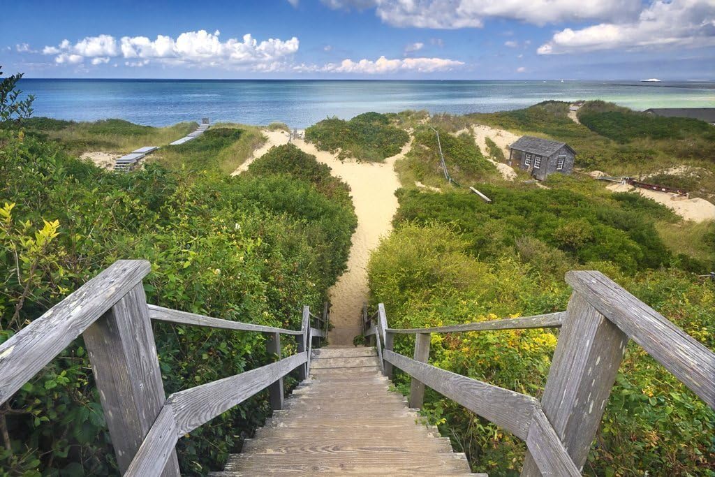 5x7, 8x10, 11x14, 16x20, 24x36, 30x40 Nantucket Photography Print -"Steps to the Beach"