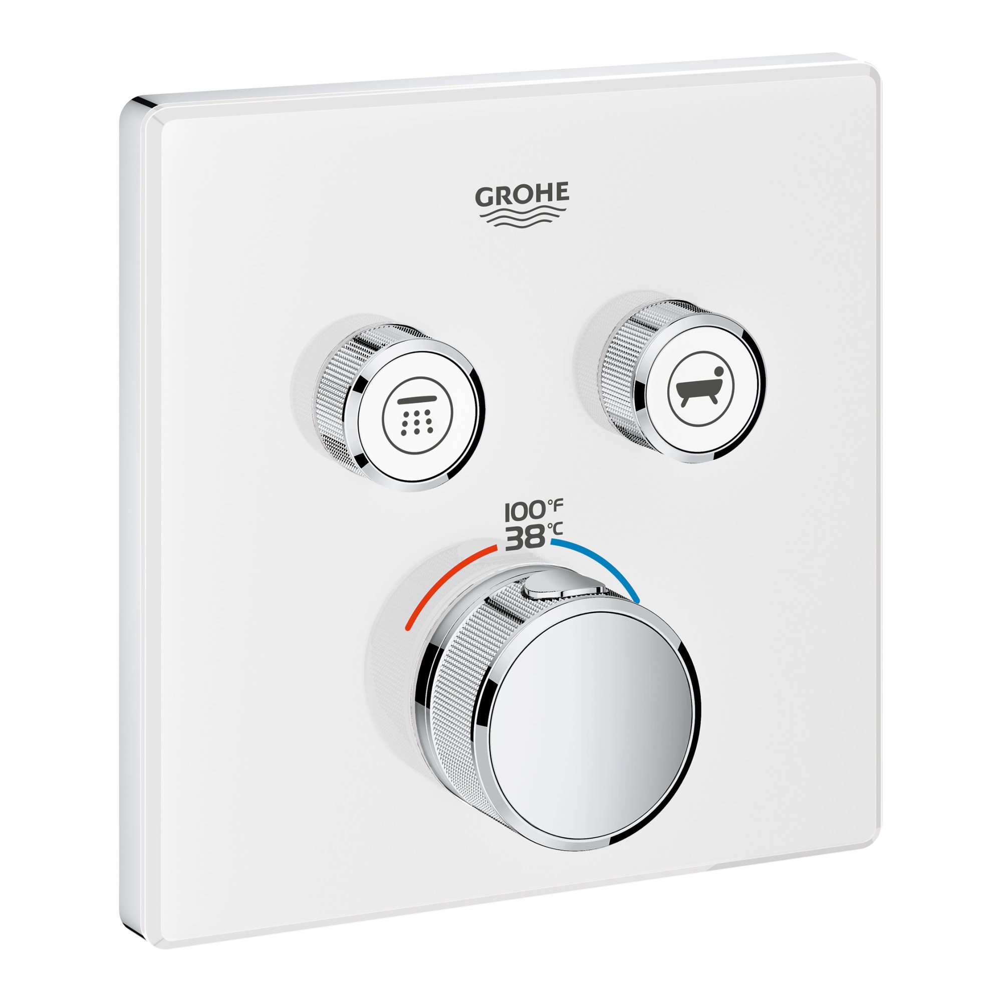GROHE 29164LS0 Rivestimento termostatico a Doppia Funzione con modulo di Controllo, Bianco Luna