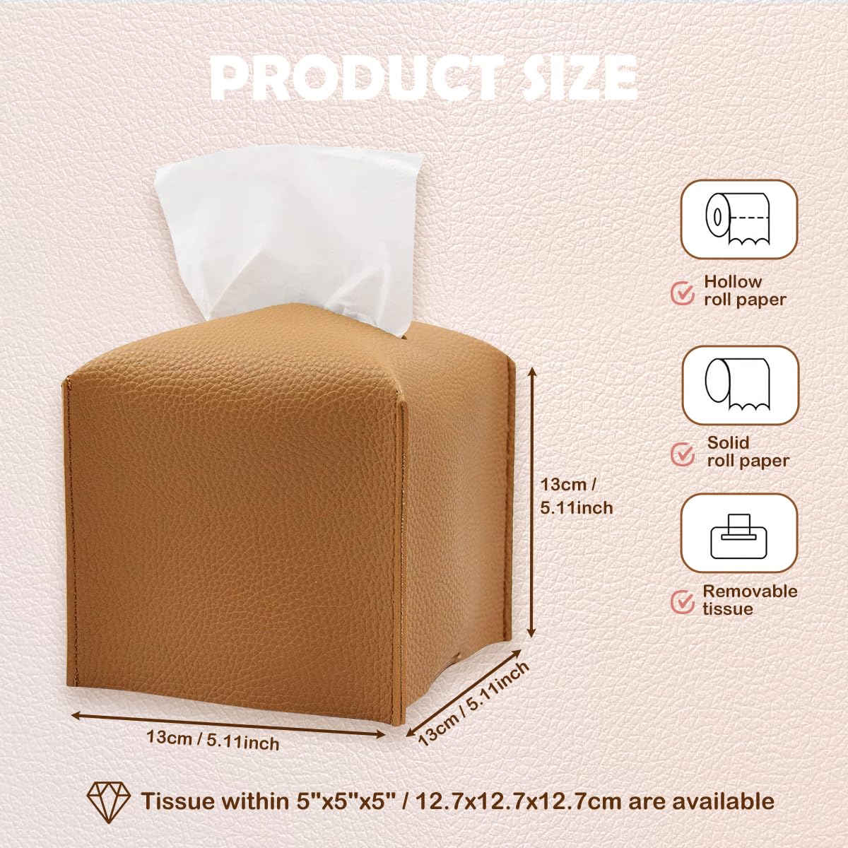 Boîte à Mouchoirs Rectangulaire En Cuir Synthétique, Distributeur De Mouchoirs Pour La Maison, Le Bureau, La Voiture, Décoration - Maison