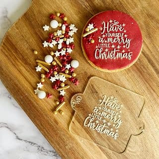 Welshcrafter Design - Have Yourself a Merry Little Christmas Icing Embosser. Festive Fondant Icing Debosser. Biscuit Cupcake Cookie Embossing. Christmas Stamp.