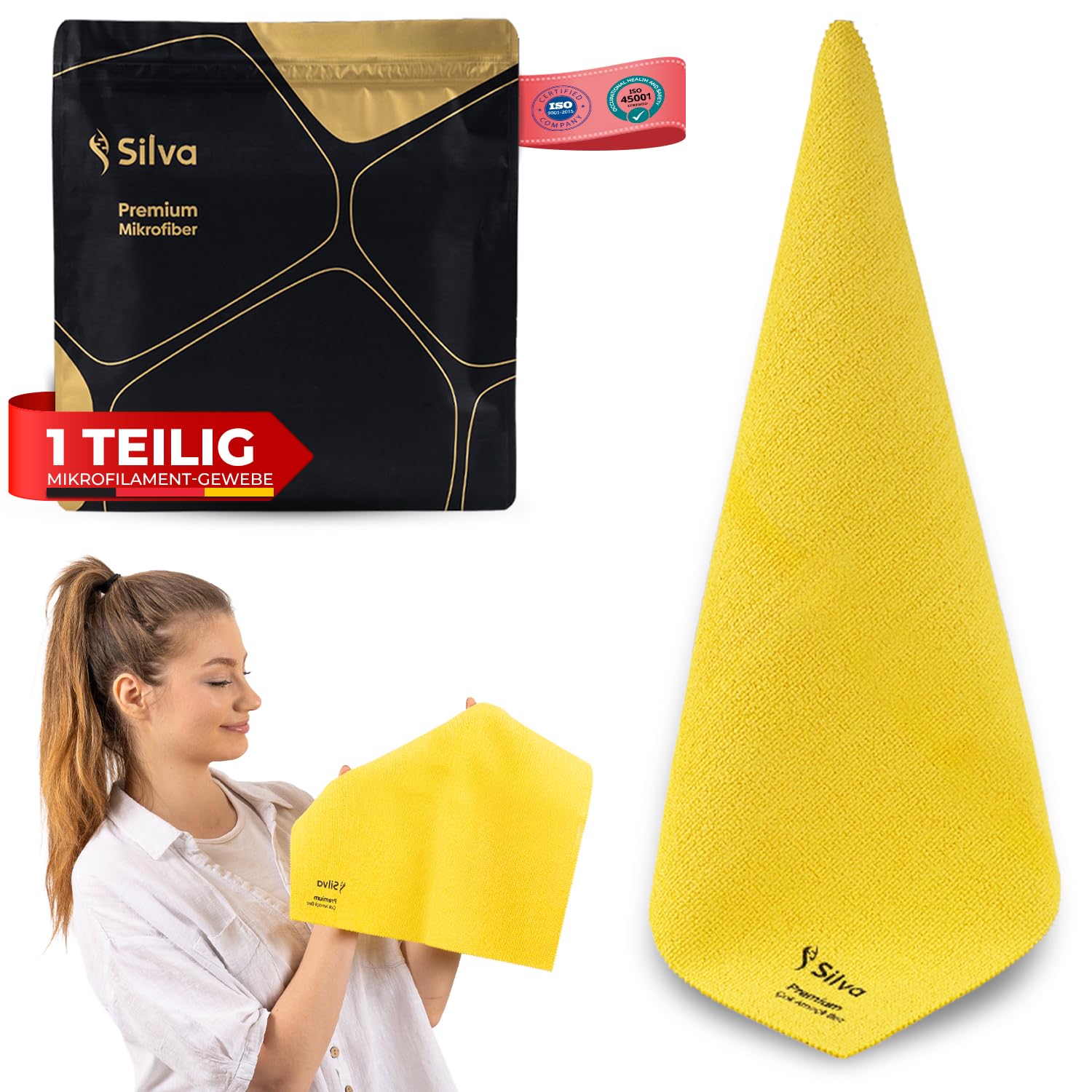 Silva Premium Çok Amaçlı Mikrofiber Temizlik Bezi, 38 x 35 cm…