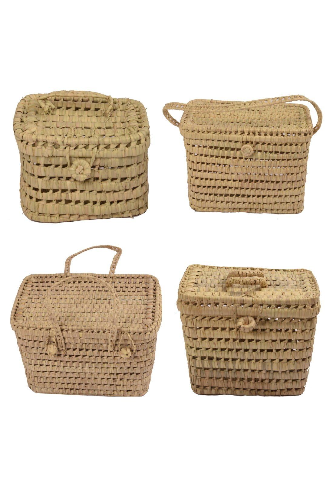 JARDIN202 - Cesta de Mimbre Picnic Multiusos – Cesta de Transporte de Mimbre Trenzado | 46 x 30 x 26 cm -