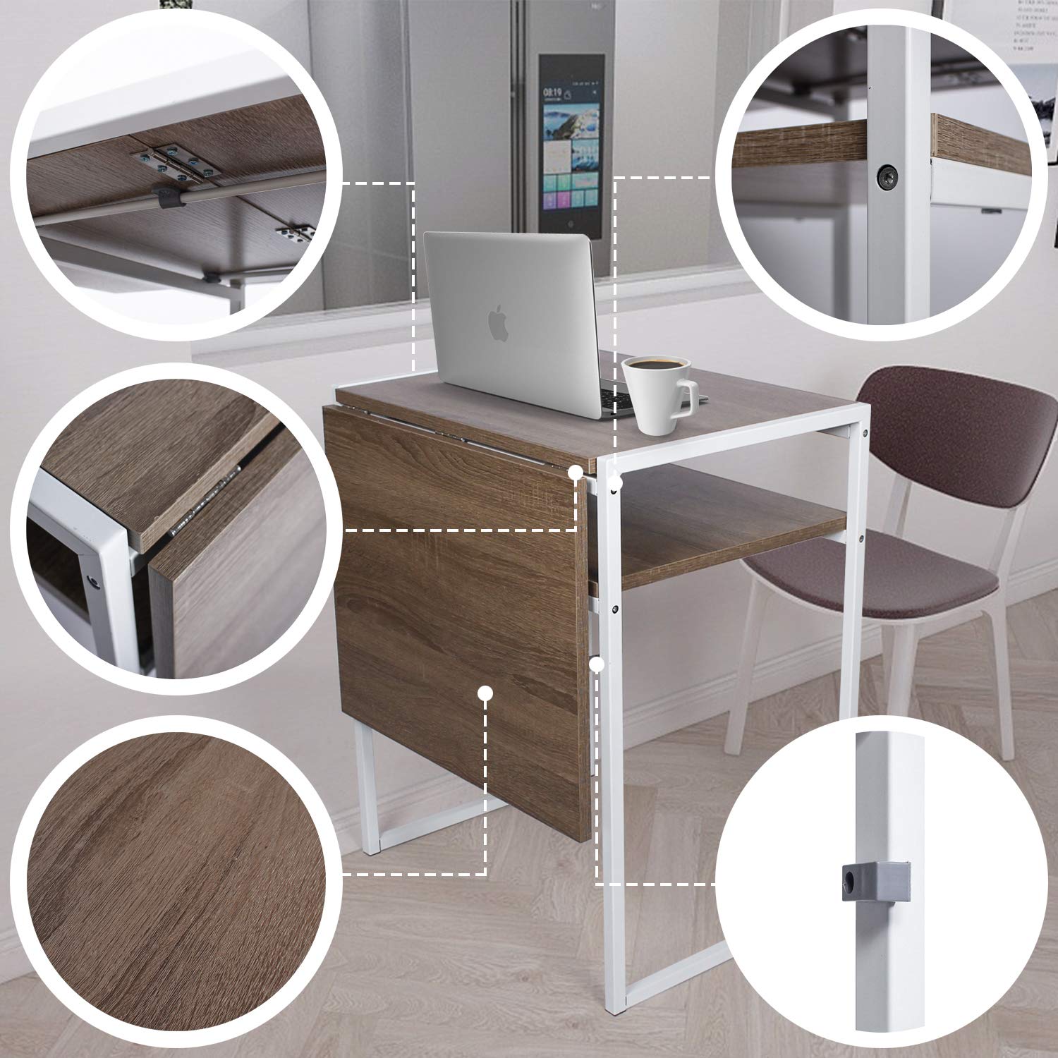 Buy Folding Dining Table, Compact Drop Leaf Table for Small Spaces