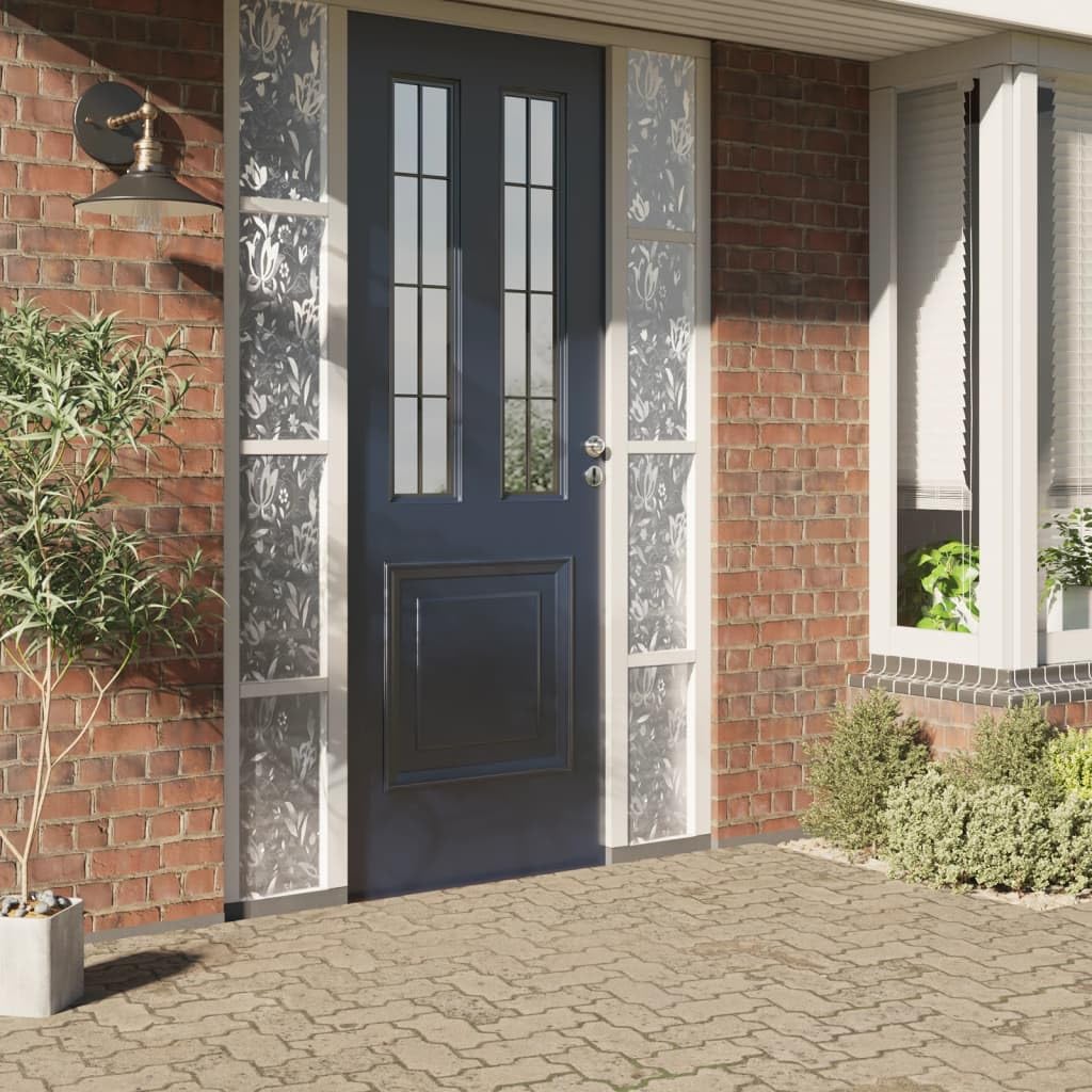 Dekor-Fensterfolie Frosted Blumen Muster 90x500cm PVC Fensterbehandlungen