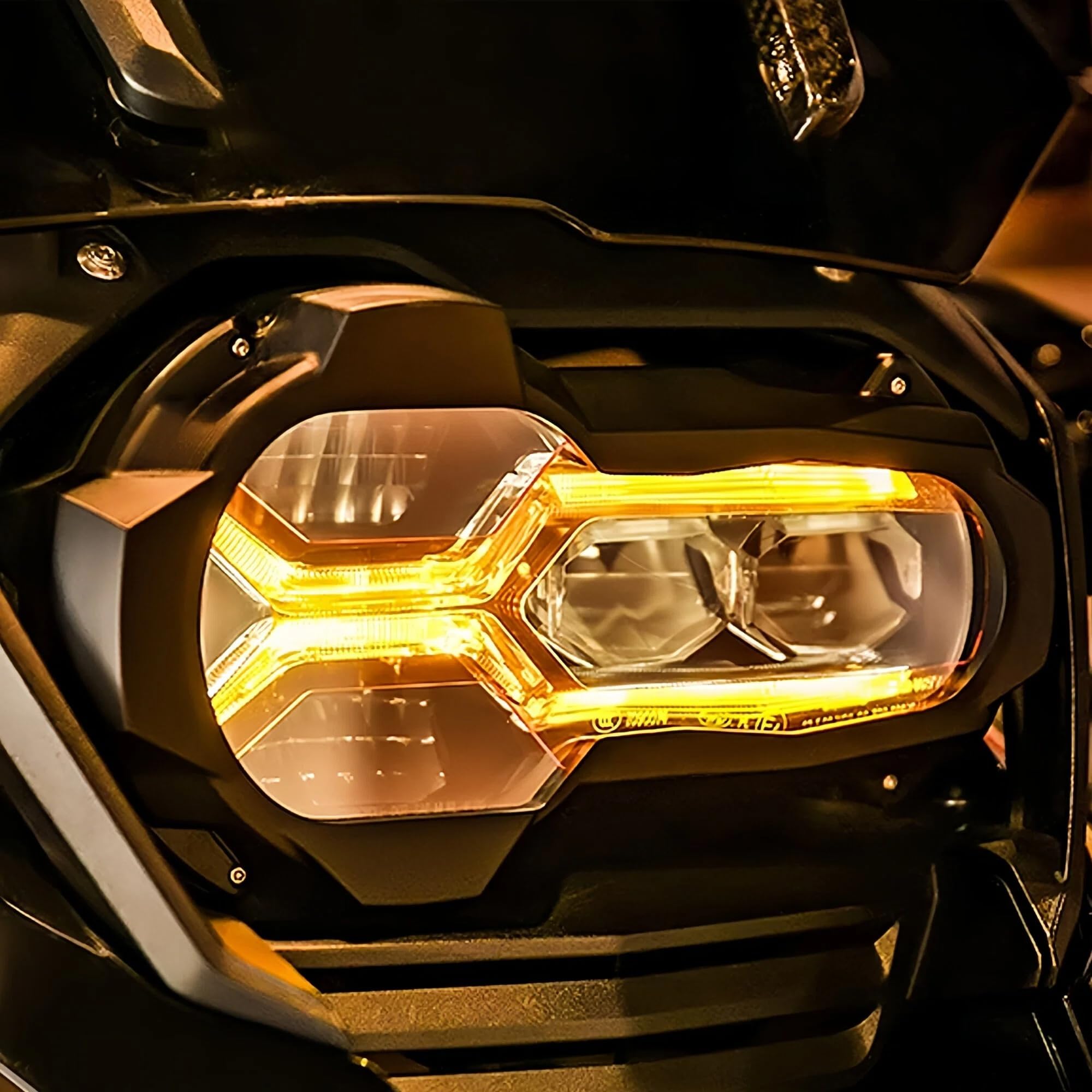 Pasuje do BMW R1250GS Adventure/R1250GS (2018-2024) Akcesoria motocyklowe Osłona reflektora Osłona ochronna reflektora do R1200GS LC Adventure (Przezroczyste soczewki)