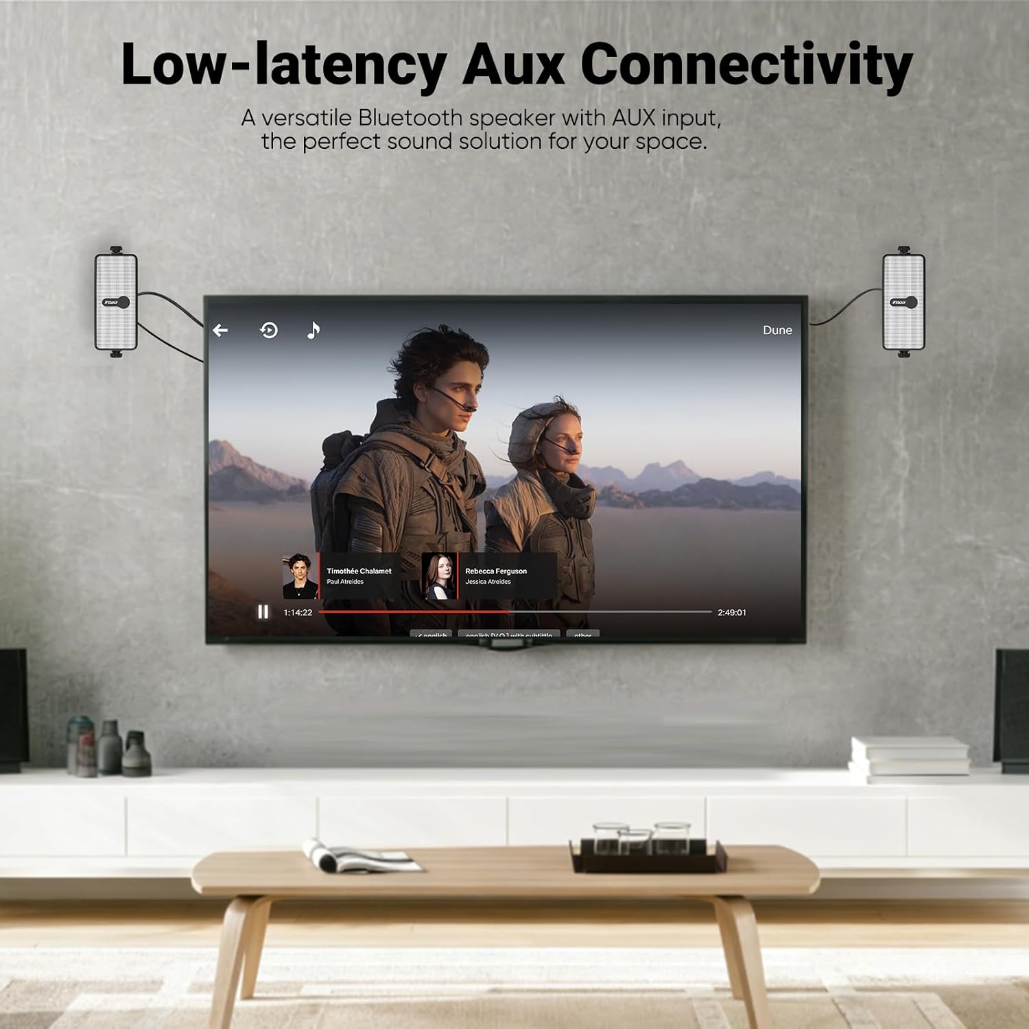 Inwa Upgraded 200W Outdoor Bluetooth Speakers Pair - IPX5 Waterproof Wall Mount Stereo Speaker, Wireless Multi-Speaker Connection with Auracast, Sound System w/Aux for Porch, Patio, Garage, Home - Image 4