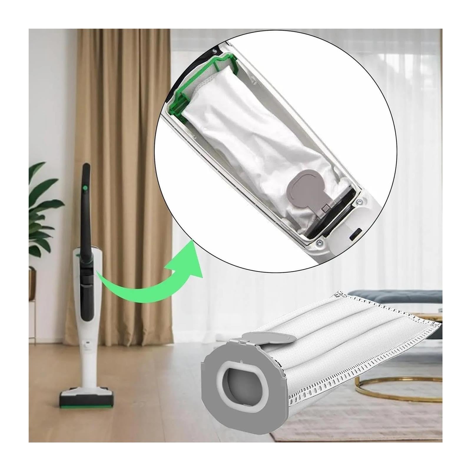 Bolsas For Aspiradora Compatibles Con Vorwerk VK7 VK7S FP7 FP7S