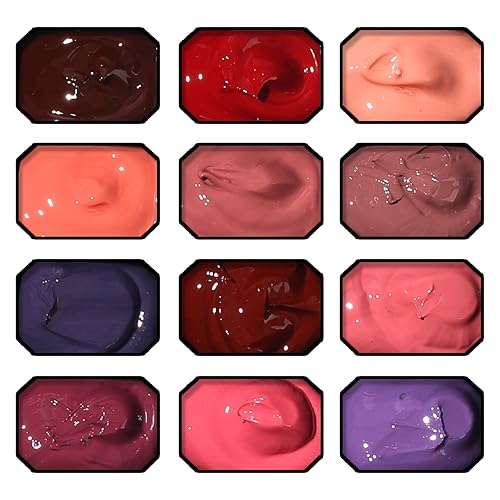 Miniatura 7 de Sponge Pat - Paleta de esmaltes de uñas de gel, 12 colores mezclados degradados, pintura degradada, arte de uñas, no se limpia, curado UVLED (12