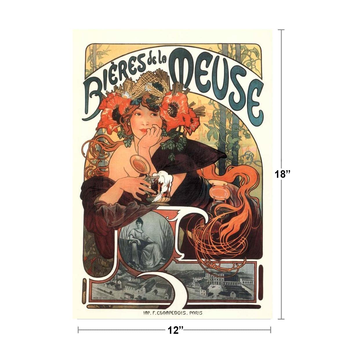 Amazon.com: Alphonse Mucha Bieres De La Meuse Art Print Art