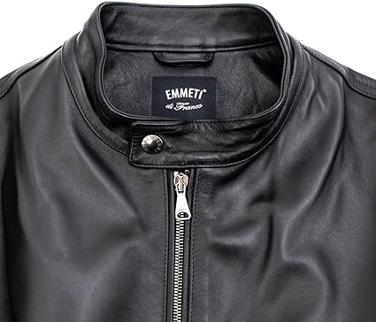 Amazon | [エンメティ] ライダース メンズ 0.7mm厚 ラムスキン ナッパ