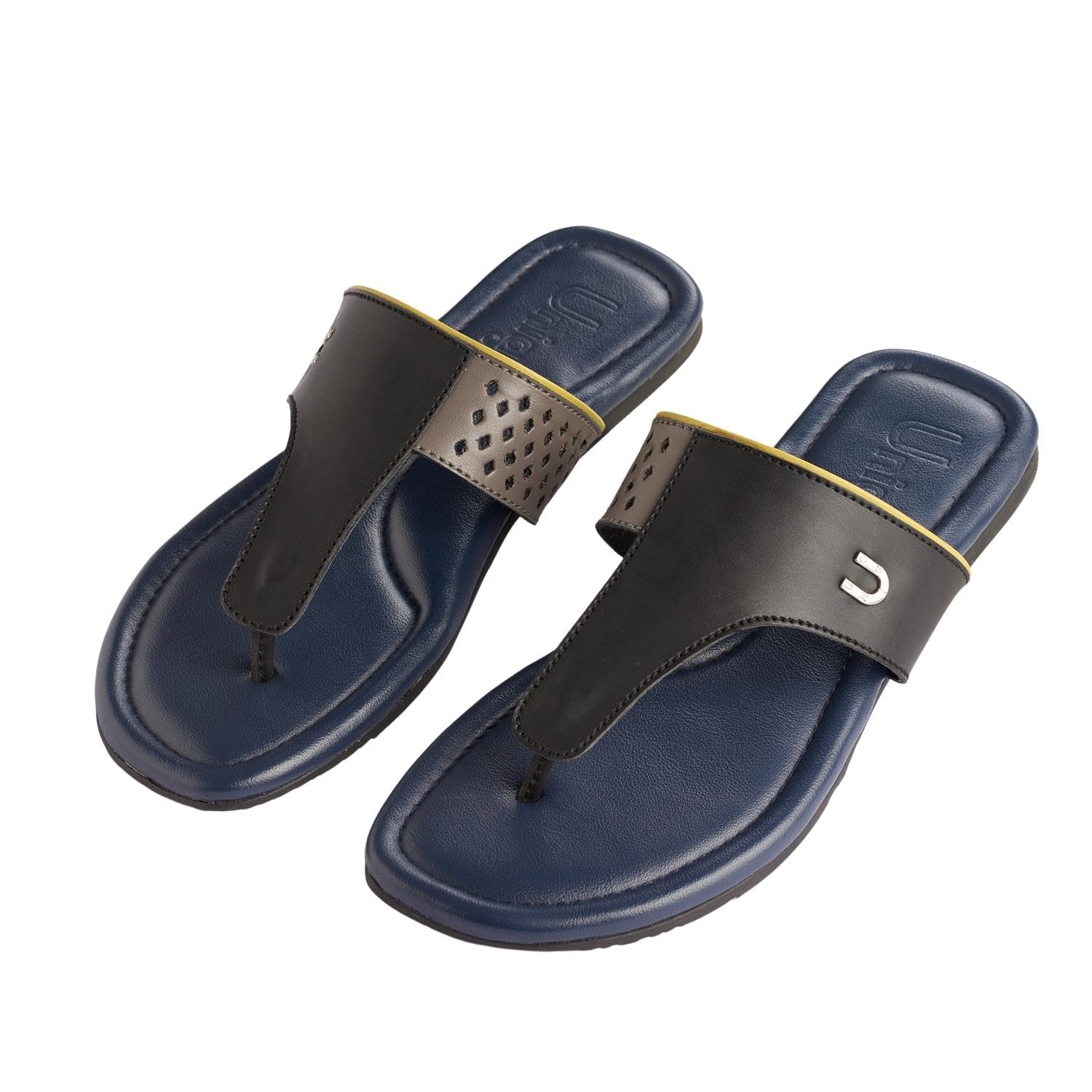 Unigo Stylish Chappal For Men | Vegan Leather Chappal, Flip Flops For Everyday Wear | Lightweight and Comfortable Slippers for Men | Soft & Durable Footwear | Mens Casual Sleeper | Size-7,Magnum-Blue (B0D7D1HCF5) Amazon Price History, Amazon Price Tracker
