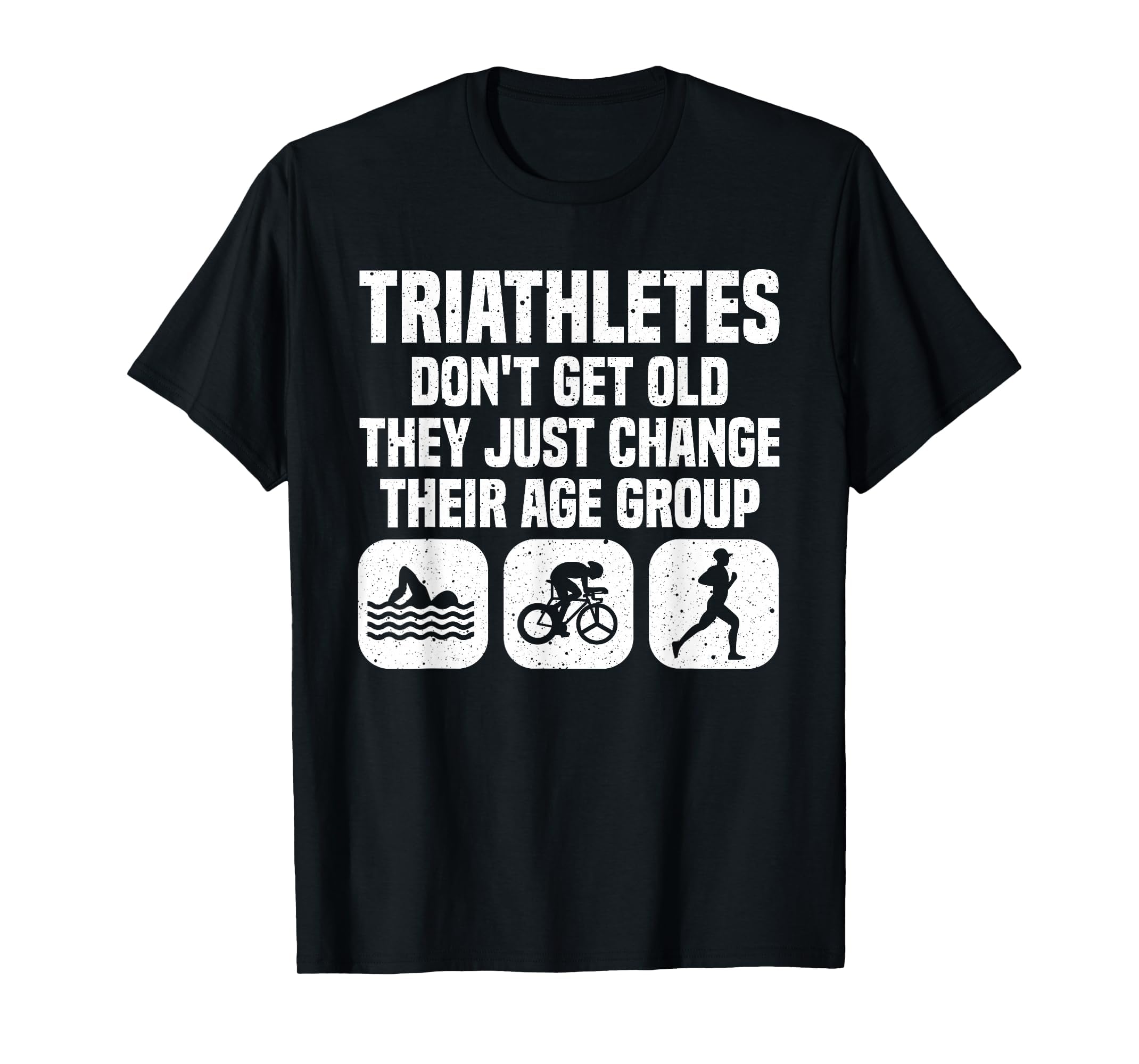 Funny Triathlon Design Men Women Triathletes Swim Bike Run T-Shirt