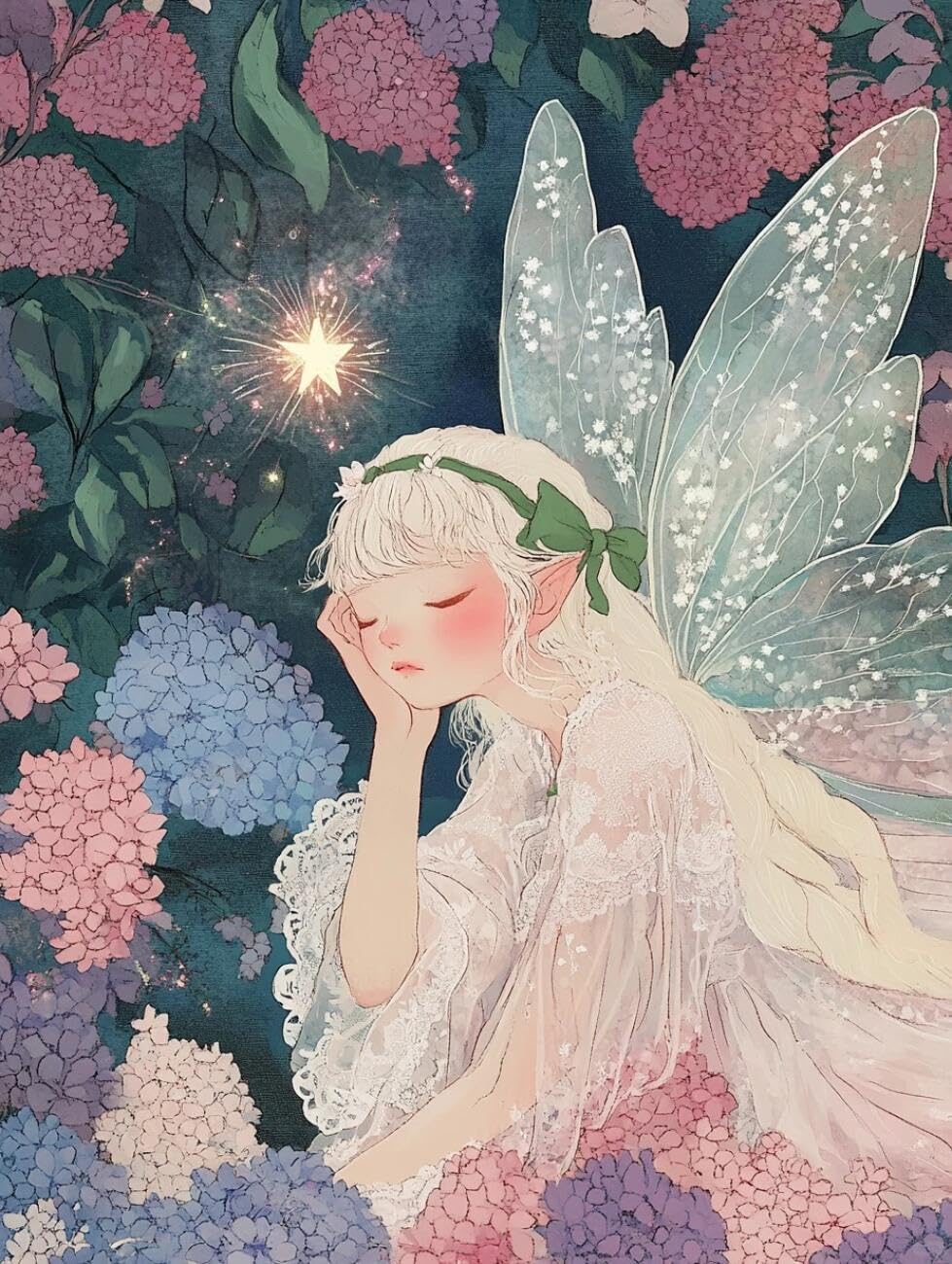 Rqwybcaxn Bead Embroidery Kits Fantasy Elf 40x50cm