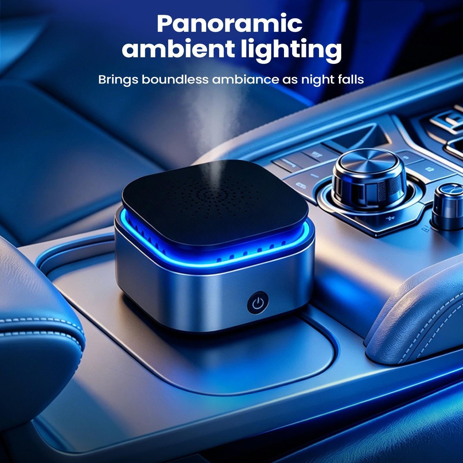 Diffusore di aromi per auto, ricaricabile tramite USB, a vibrazione
