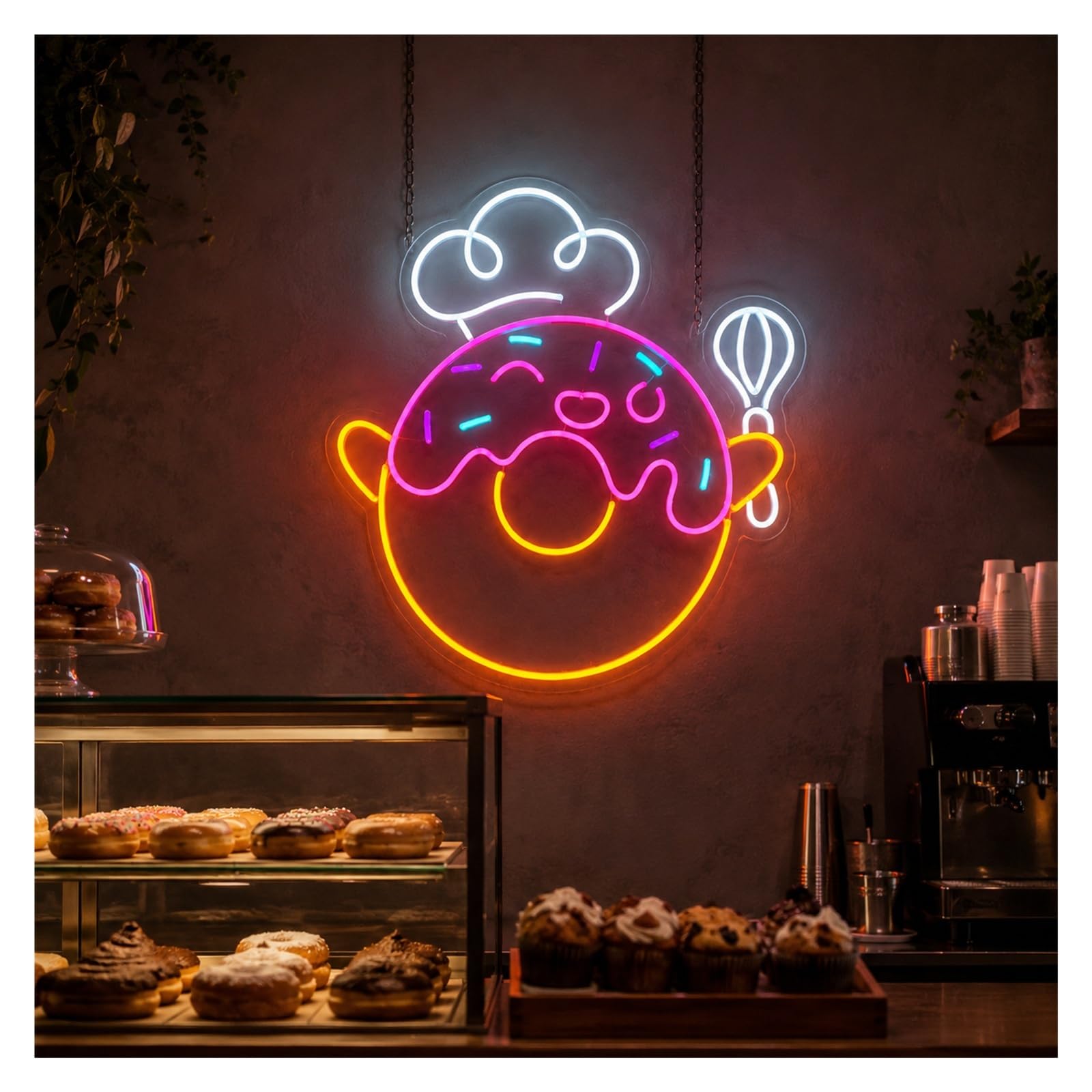 Decoración Lámparas Letrero De Neón Donut