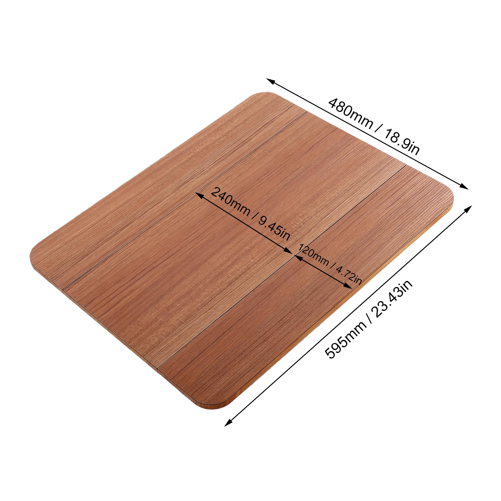 Aramox Plateau de Table carré Pliable en Bois Massif pour Camping-Car, avec Surface Lisse, Noir, pour Pont de Yacht ou de Bateau.