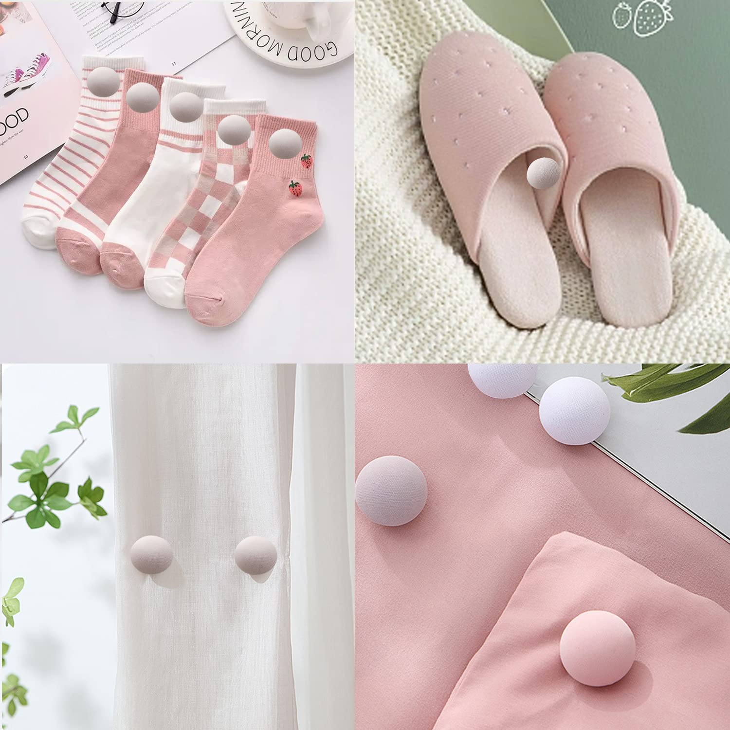 OLWICK® Mushroom Shape Duvet Clips, Non-Slip Cover Fixator, Comforter Quilt Holder with One-Key Unlock for Blanket Bed Sheet Curtain Socks Mattress Covers 4