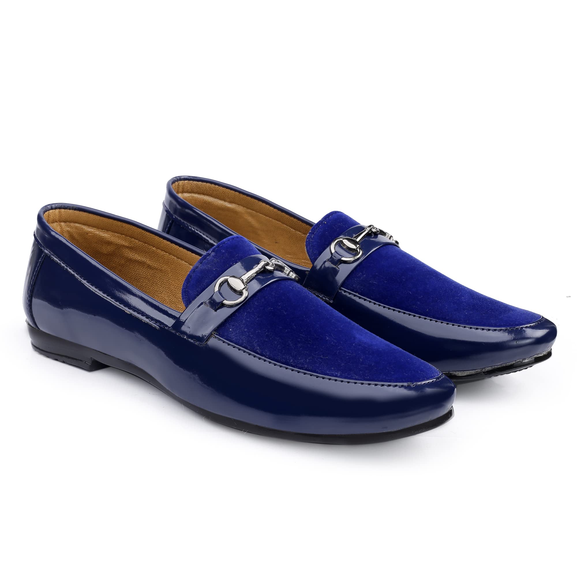 YUVRATO BAXI Mens Blue Formal Pu Leather Loafer & Mocassins Shoes-10 UK (B09MBQDN25) Amazon Price History, Amazon Price Tracker