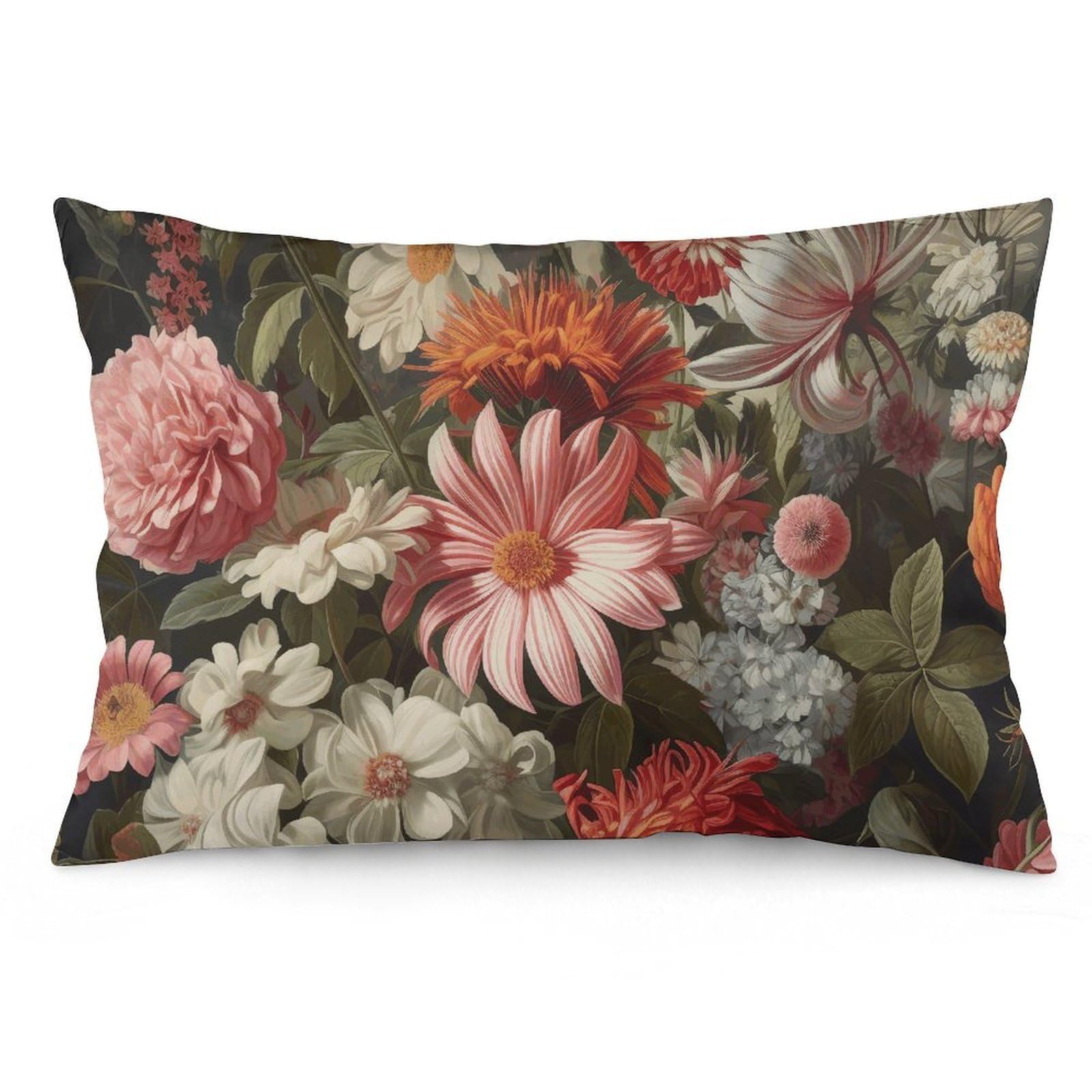NTVOWPZO 2 Pack Decoration Throw Pillow Covers 12 "x20 Pillowcases Covers Different Flowers Pillowcases Modern Farmhouse Home Decor Sofa Cushions Covers for Couch Bed Living Room