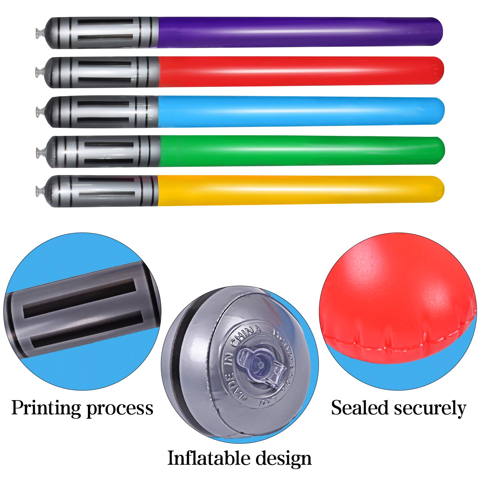 16 PCS Nflatable Lghtsaber - LYDE Nflatable Lght Saber Toys Party