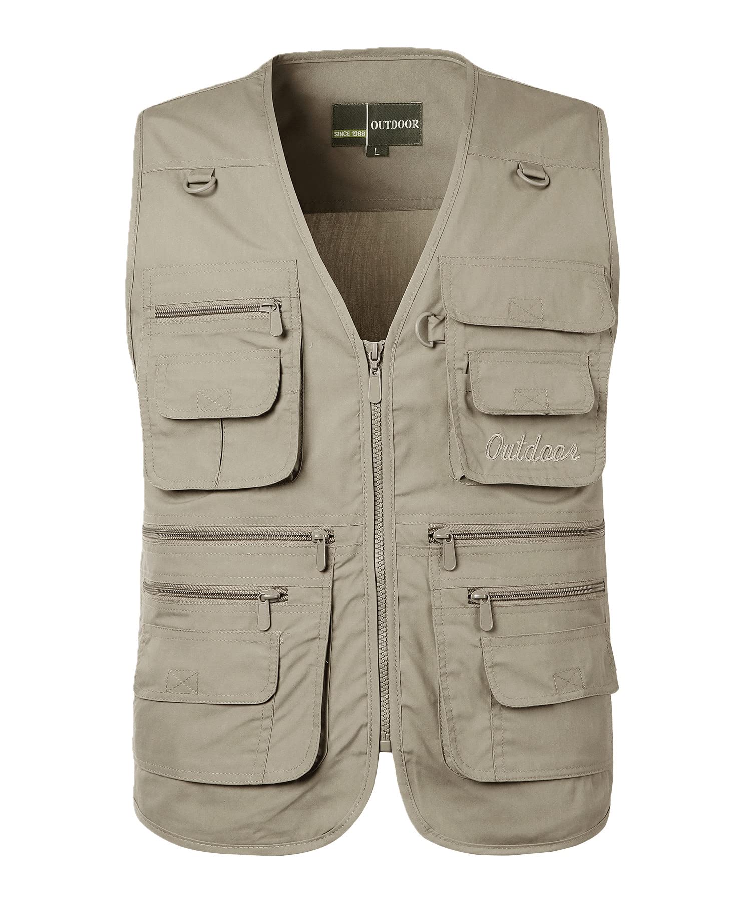 Homme Gilet de pêche à séchage rapide Gilet d'extérieur Veste de Loisirs Léger Respirant Gilet de Photographie Gilet Sans Manches Veste de Sport avec Multi-Poche