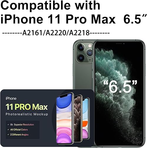 Miniatura 2 de OLED para iPhone 11 PRO MAX Reemplazo de pantalla de 6.5 pulgadas NO LCD Pantalla 3D Touch Frame Asamblea digitalizador con kit de reparación