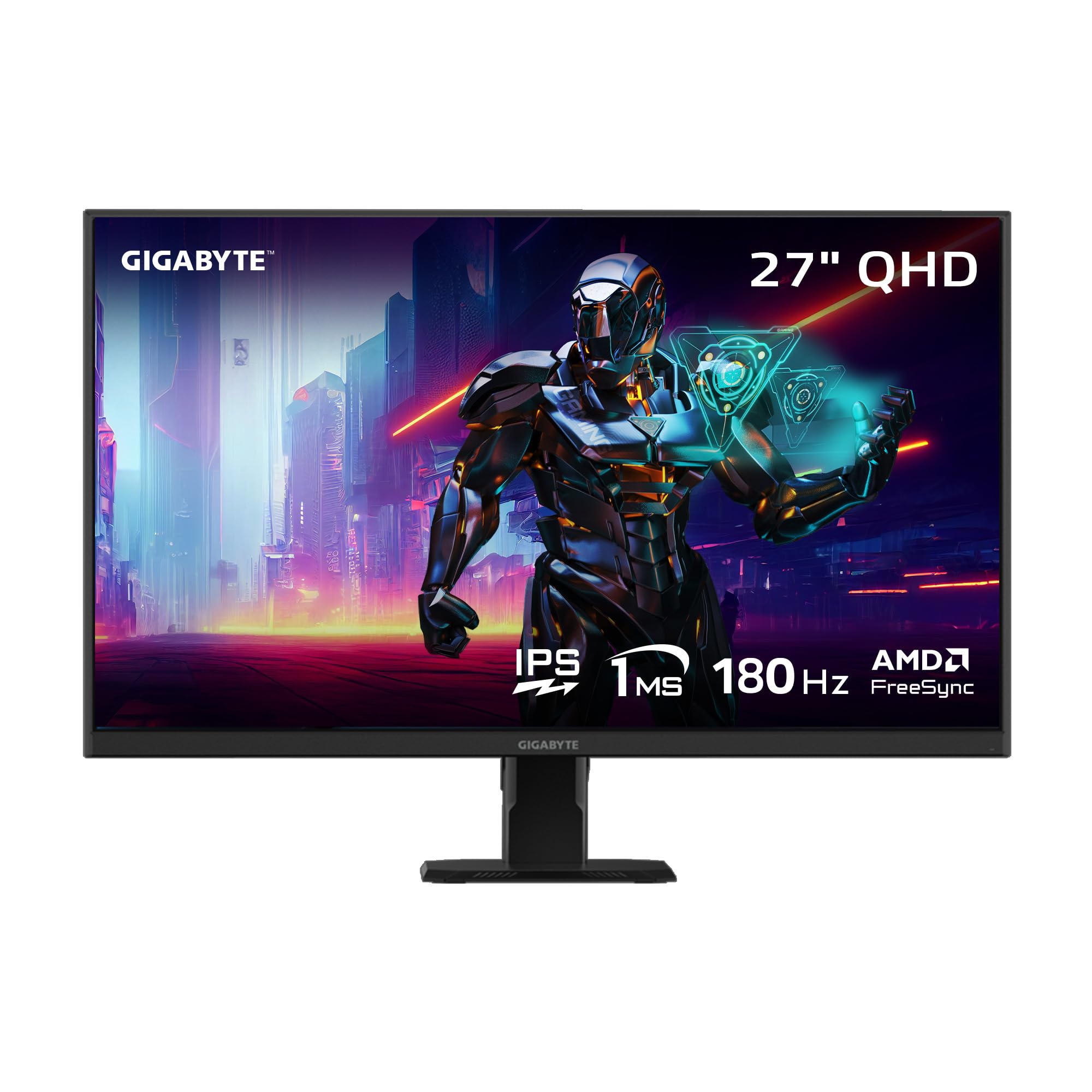 GIGABYTEGS27Q Advanced - 27" IPS Gaming Monitor - QHD 2560x1440-180Hz - 1ms MPRT - AMD FreeSync - HDMI, DP - Black (GS27Q A US)