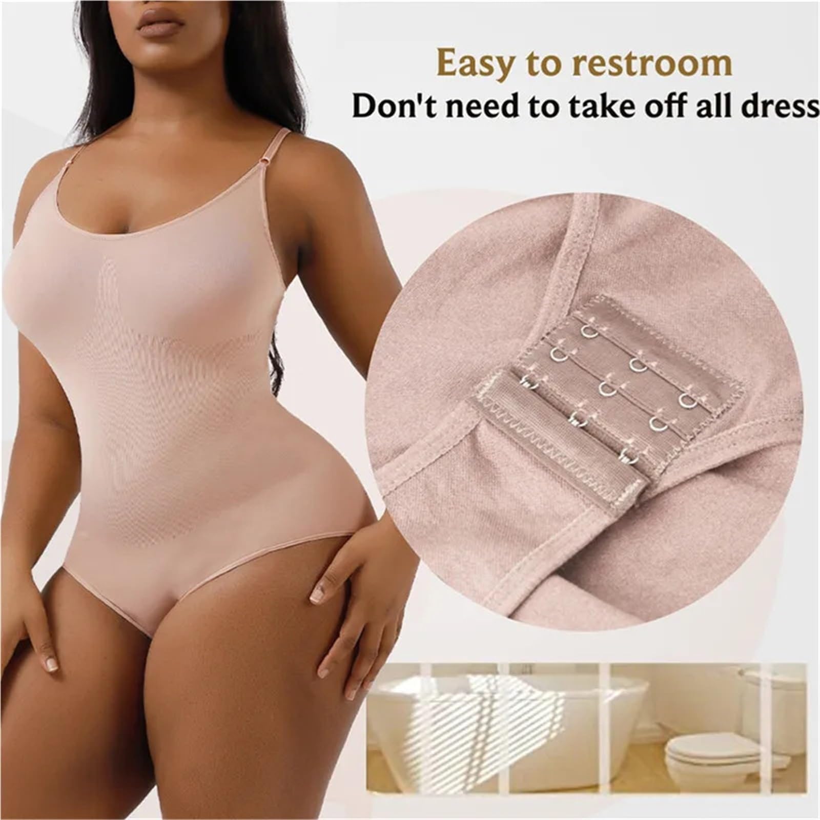 2 pièces corps complet Shaper Shapewear sculptant sans manches ventre contrôle Body for les femmes taille mince formateur avec crochets pour Femme