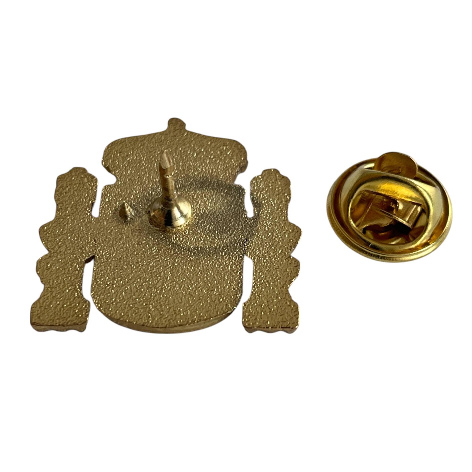 Aleación Zamak Pin Escudo Reino de España 2,5x2 cm Broche Mariposa Emblema Nacional